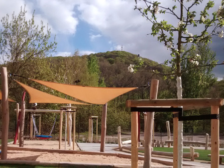 Sonnensegel mit Windberg